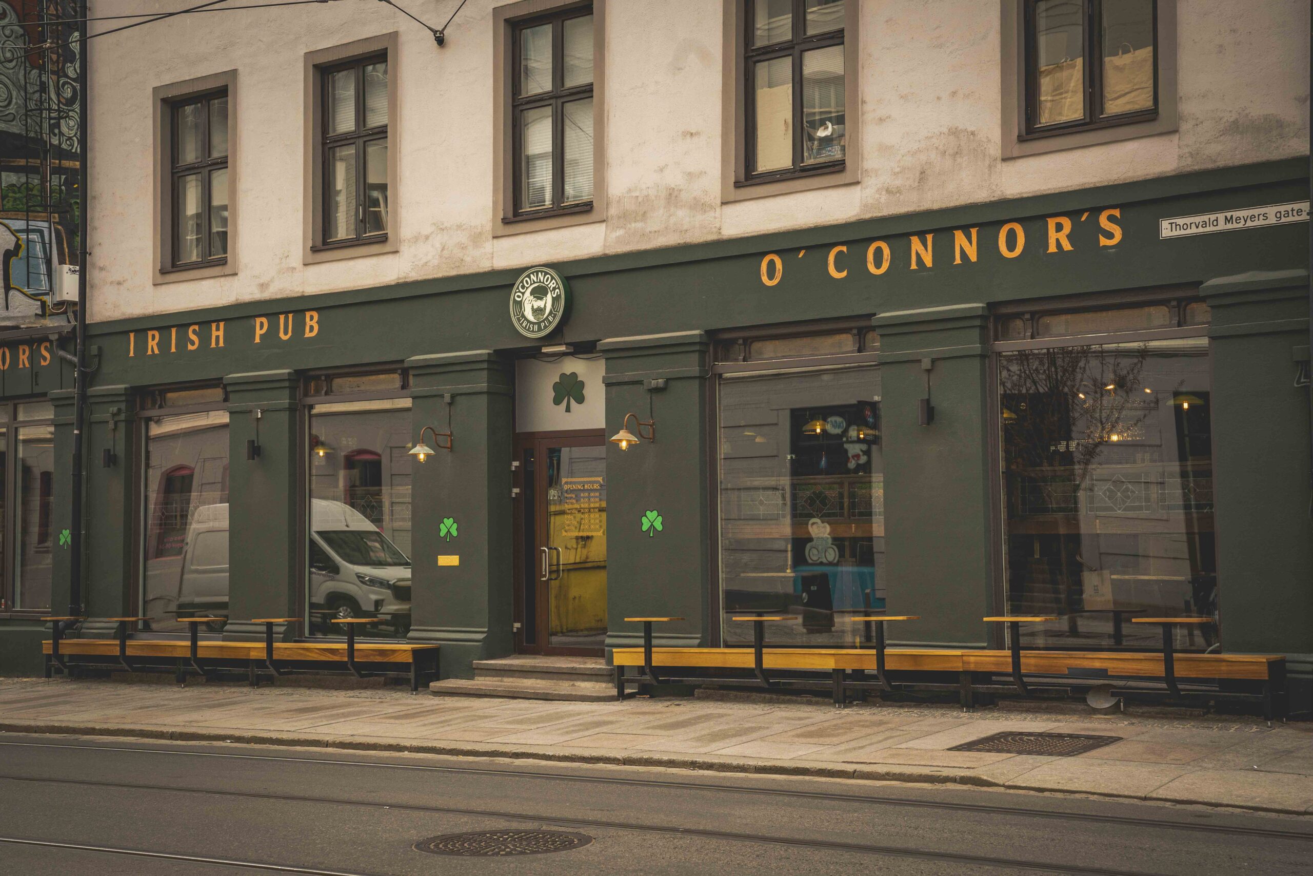 Fronten av O'Connor's Irish Pub Oslo
